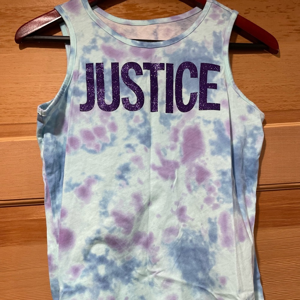 Girl’s Justice tie dye tank top size 14/16